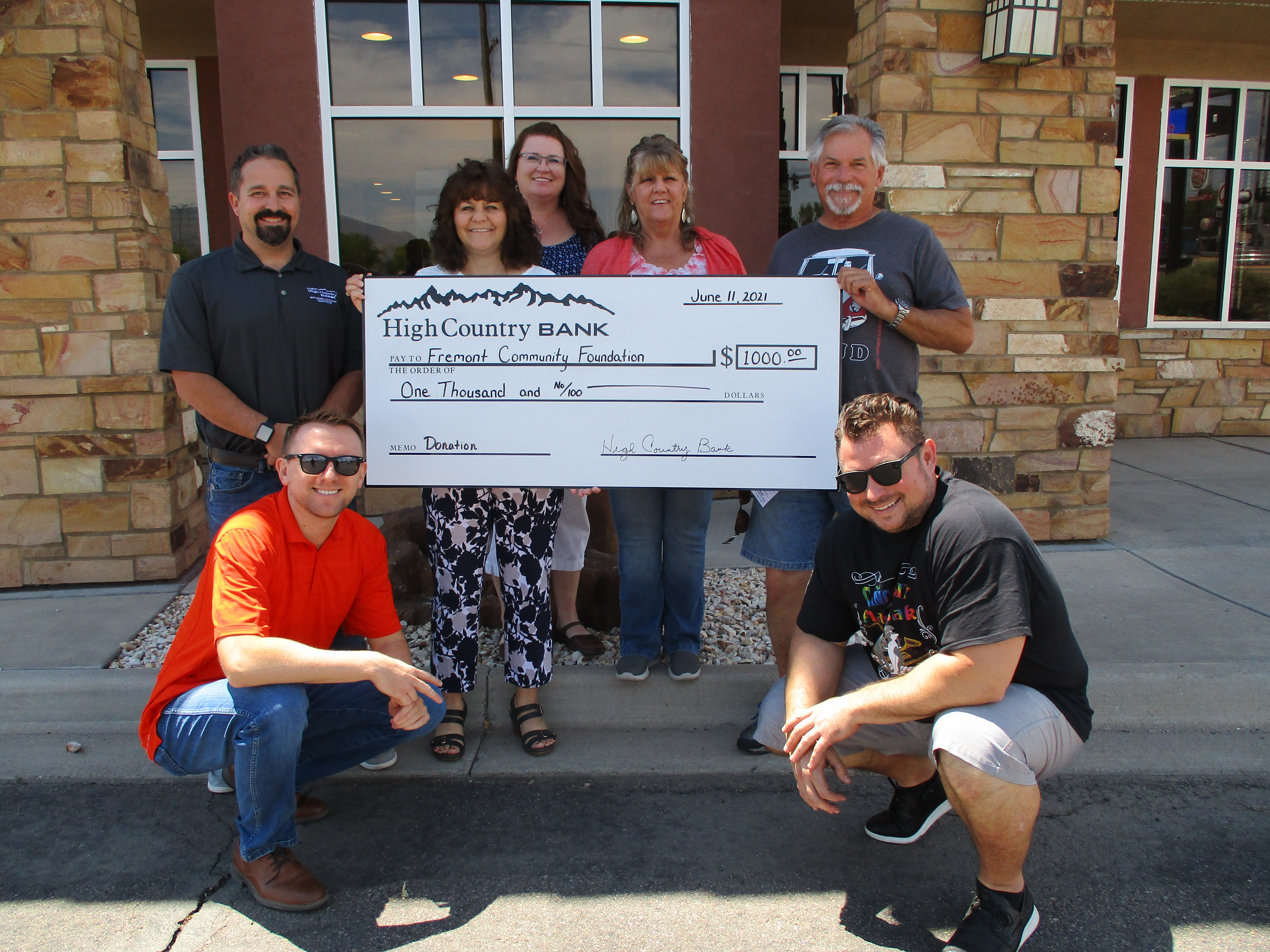 Canon City Branch gives check donation to Fremont CO Fair