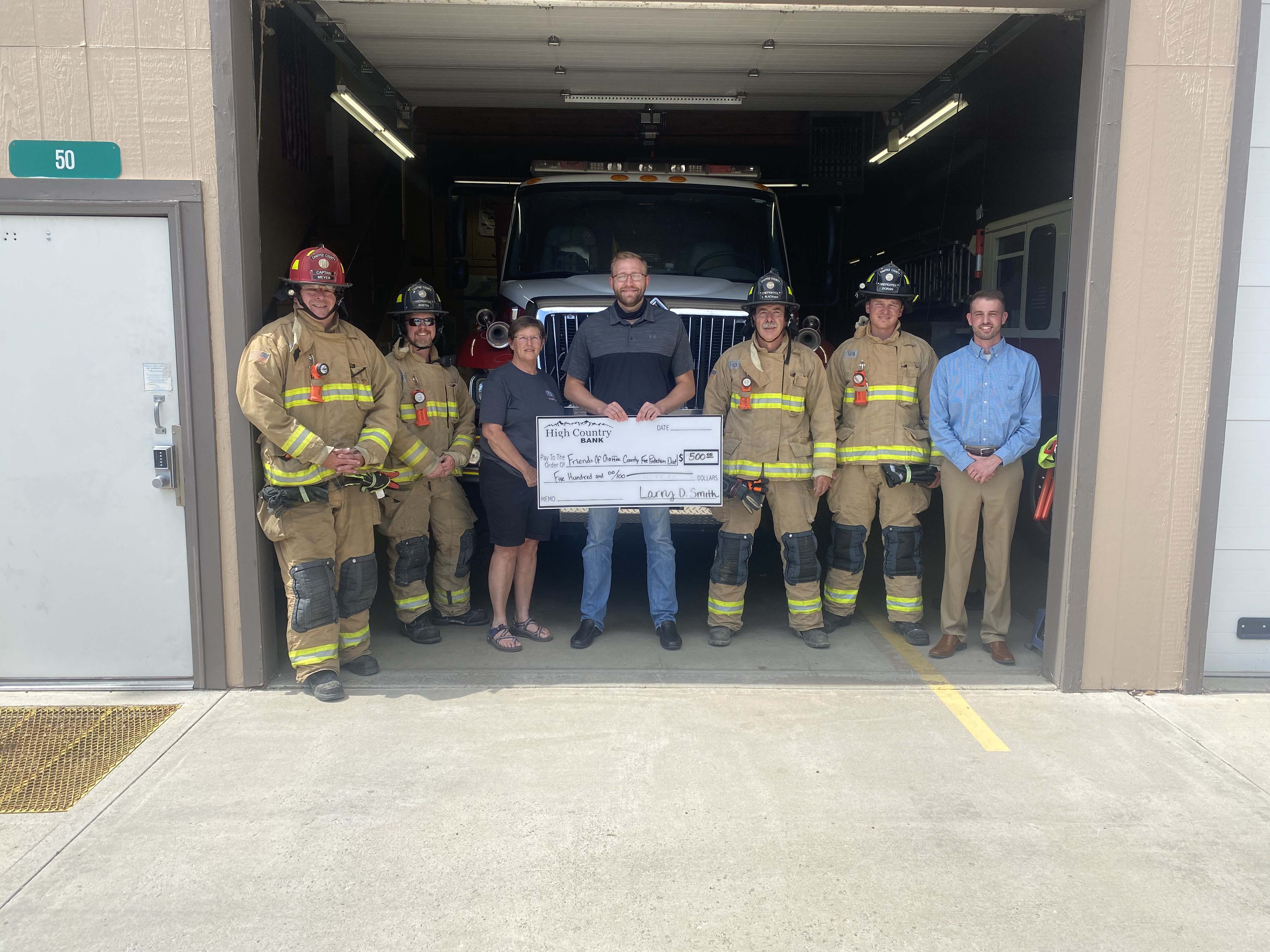 Donation to Chaffee County Fire Department 